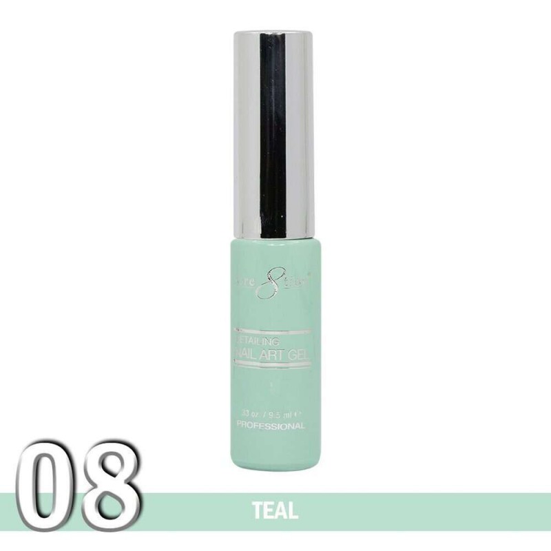 Cre8tion Detailing Nail Art Gel, 08, Teal, 0.33oz KK1025